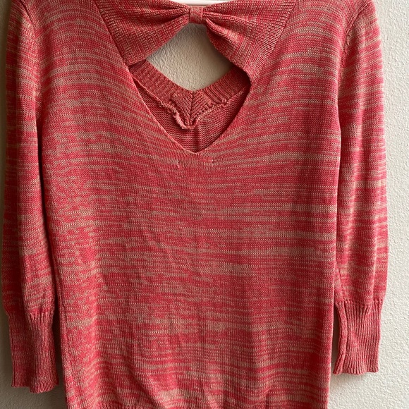 Tulle sweater with bow on the back - Picture 3 of 3